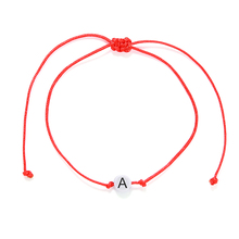 26 Letter Red Cord Bangle Bracelet Jewelry Adjustable  Handmade Resin bangles for women Red thread string Lucky Friedship Gift 2024 - buy cheap