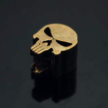 1PC Punisher Skull Brass Retro Brass Copper Oxide EDC Paracord Beads Umbrella Rope Cord Lanyard Pendants Knife Beads Outdoor 2024 - buy cheap