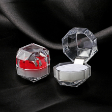 Organizador de joyas transparente de cristal, estuche de exhibición acrílico, herramienta de almacenamiento, caja contenedora de joyas de boda, Blanco/negro/rojo, 1 ud. 2024 - compra barato