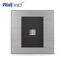 Venda quente com tomada wallpad luxo interruptor de parede rede tomada preto/champanhe ac 110-250v 2024 - compre barato
