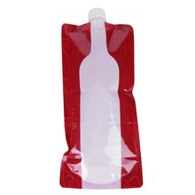 750ml Folding Water Bag Wine Bottle Shape Folding Water Carrier Bag Portable Outdoor Camping Hiking PE Water Bag Bottle tools 2024 - buy cheap