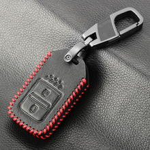 New Design Leather Smart Remote Key Case Keychain For Honda HRV HR-V Vezel Jazz Crosstour XRV Jed Pilot Accord Civic Fit Freed 2024 - buy cheap