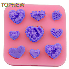 Variety Love Heart Silicone Mold DIY Fondant Cake Decorating Sugarcraft Tools 2258 2024 - buy cheap