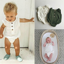 Bebê menina bodysuit crianças meninas do bebê sem mangas algodão macacão bodysuit roupa conjuntos de algodão bolha 2024 - compre barato