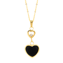 Популярные женские ожерелья с подвесками в форме сердца, роскошное ожерелье с подвеской из нержавеющей стали золотого цвета с кристаллами для женщин, ювелирные изделия 2024 - купить недорого