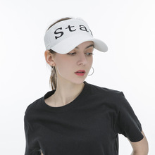 Chapéu sem tosquiar com letras de verão, malha feminina, versão coreana do sol, viseiras, masculino, fino, chapéu de viagem ao ar livre 2024 - compre barato