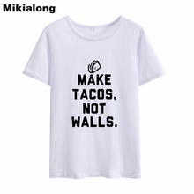 Mikialong-Tops de verano para mujeres, camiseta de manga corta Ulzzang Harajuku, 100% bohemio, algodón, 2018 2024 - compra barato