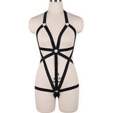 JLX. Conjunto de arnés BDSM Bondage, lencería Sexy negra, Tops, sujetador de pecho de jaula, arnés gótico, Harajuku, fetiche, baile completo para mujer 2024 - compra barato