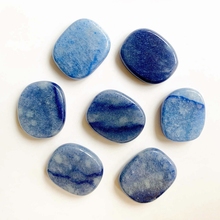 Azul Natural Pedra Aventurina Cura Chakra Palm Stones Set Pedras de Cura Espiritual Feng Shui Home Decor Dropshipping Atacado 2024 - compre barato