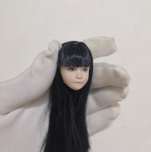 Collectible 1/6 escala adorável menina cabeça ásia criança cabeça esculpir com cabelo longo modelo para 12 accessory accessory figura de ação acessório do corpo 2024 - compre barato
