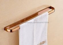 Rose Gold Color Brass Bathroom Accessories Wall Mounted Single Towel Bar Shower Towel Rack Rails Nba867 2024 - buy cheap