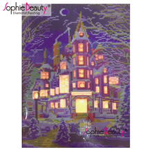 Sophie Beauty Framed LED Diy Diamond Painting Full Round Diamond Embroidery Cross Stitch "Castle" Christmas Gift Wall Arts 30x40 2024 - buy cheap