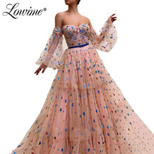 A-Line Pink Evening Dress Sexy Prom Dresses Dubai Kaftan Saudi Arabic Party Gowns For Wedding Caftan Abendkleider 2019 Newest 2024 - buy cheap