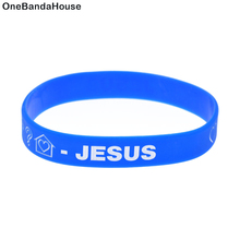 OBH-pulsera de goma de silicona para fe religiosa, Color azul y negro, 1 unidad 2024 - compra barato