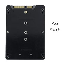 Топ черный B + M ключ гнездо 2 M.2 NGFF (SATA) SSD до 2,5 SATA адаптер карта с чехлом 2024 - купить недорого