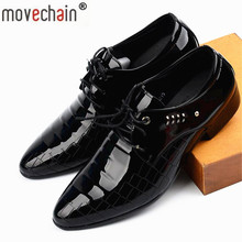 Movechain sapato social masculino básico, sapato social casual para homens de negócios, sapatos de casamento para dirigir de marca de luxo, sapato estilo britânico 2024 - compre barato