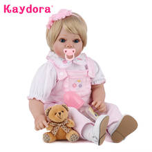 55CM Silicone Reborn Baby Doll 22 Inches Realistic Bebe Reborn Babies Princess Girls Birthday Gift lol Kids Toy Bonecas Kaydora 2024 - buy cheap