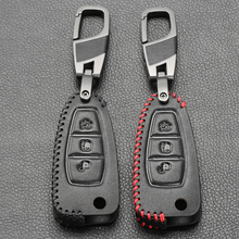 Модный мужской брелок с 3 кнопками кожаный чехол для автомобильного ключа чехол для ключа для Ford Focus C-Max Mondeo Kuga Fiesta чехол для автомобильного ключа 2024 - купить недорого