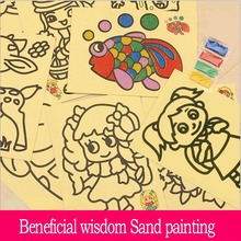 5 шт./лот детская разноцветная песчаная живопись творческие игрушки для рисования песчаная бумага художественные изделия игрушки для детей 2024 - купить недорого