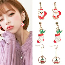 1Pair Allergy Free Christmas Free Shipping Christmas Tree Women Pearl Father Christmas Korean Crystal Girls 2020 New Arrival 2024 - buy cheap