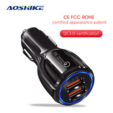 AOSHIKE Fast Charger 5V 3.1A One For Two Car Mobile Phone Charger Dual USB Car Charger QC Universal Cigarette Lighter Socket 2024 - buy cheap