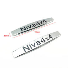 2pcs 3D Metal Niva 4x4 Logo Car Sticker for LADA Granta Kalina Priora Side Emblem Tail Badge Auto Rear Trunk Decoration Decal 2024 - buy cheap