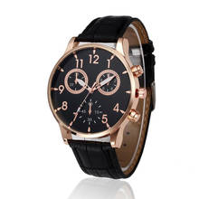 Timezone#50 Retro Design Men's Watch Leather Band Analog Alloy Quartz Wrist Watch 2024 - buy cheap