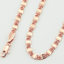 Collar de caracol para hombre y mujer, Gargantilla de Color oro rosa, 4,5mm, 45cm, 50cm 2024 - compra barato