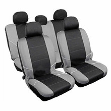 2017 capas de carro de estilo universal acessórios interiores automotivos capa de assento de carro preto-cinza 9 peças 2024 - compre barato