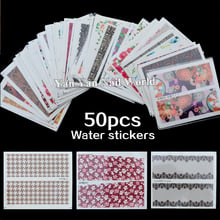 50 sheets/pack New Nail Art Water Transfer Mixed Design Sticker Watermark Decals DIY Decoration for Nail Beauty Tools 2024 - buy cheap