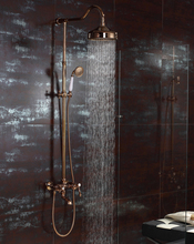 Grifo de ducha de lluvia de color oro rosa, mezclador montado en la pared con ducha de mano, envío gratis 2024 - compra barato