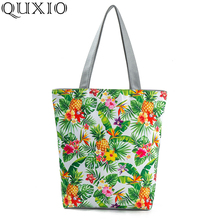 Bolso de mano informal para mujer, bolsa de compras con estampado Floral colorido, gran capacidad, bolsos de lona para playa ZXR05, novedad de verano 2019 2024 - compra barato