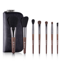 7Pcs Makeup Brushes Set Natural Wood Goat Hair Powder Blush Contouring Eye shadow Make up Brush with Bag for Travel 2024 - buy cheap