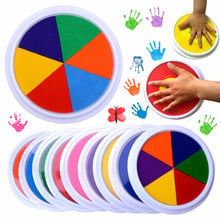 Montessori Drawing baby toys 0-12 months Colorful Ink Pad Stamp DIY Finger Painting Craft Cardmaking For Kids Toys for Children 2024 - buy cheap