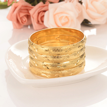 Bangrui 4pcs Wholesale Fashion Dubai Bangle Jewelry Gold Color Africa Bracelet for Women Africa Arab Items wedding bridal Gift 2024 - buy cheap