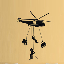 Helicóptero do exército meninos hobby adesivos de parede para o berçário crianças quarto decoração da casa vinil papel decalques arte murais yy127 2024 - compre barato