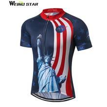 Weimostar Black USA Cycling Jersey Men bike clothing bicycle top Ropa Ciclismo maillot MTB jersey Racing Sport shirts Breathable 2024 - buy cheap