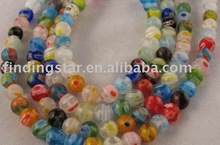 5 Strands Millefiori glass beads ROUND 6mm M715 2022 - buy cheap