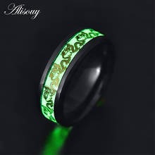 Alisouy Dragon Luminous Rings Men Stainless Steel Women Rings Jewelry wholesale Glow In the Dark Rings 2024 - buy cheap