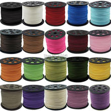 3mm 90 Meters Macrame Braided Faux Suede Cord Leather Lace DIY Handmade Beading Bracelet Jewelry Making Flat Thread String Rope 2024 - buy cheap