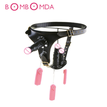 Регулируемый ремешок на жгуте фаллоимитатор вибратор носимый ремень для вагинального массажа взрослые секс-игрушки для женщин геев 2024 - купить недорого