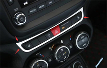 Lapetus luces de advertencia media lámpara de alerta interruptor de botón decoración marco cubierta ajuste para Jeep Renegade 2015-2020 ABS 2024 - compra barato