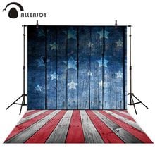 Allenjoy фон для фотостудии белые звезды синие винтажные деревянные США стиль фон для фотосъемки новорожденных День Независимости 2024 - купить недорого