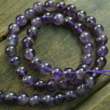 Purple Crystal 8mm Natural Purple Crystal Round Beads Free Shipping For DIY Making Materials  5pc/lot 2024 - buy cheap