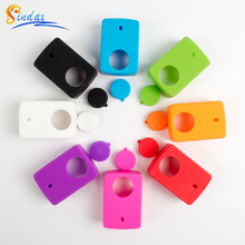 Acessórios para xiaomi yi 4k, capa de silicone + capa de lente, capa protetora macia colorida para xiaomi yi 2 4k action camera 2024 - compre barato