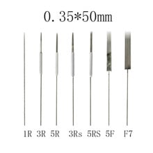 0.35x50mm Eyebrow Needles Sterilized Permanent Makeup Tattoo Needle For Machine Round Secant Lip Line Bleached Lips 2024 - buy cheap