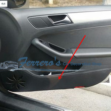 Capa adesiva de couro para carro, acessório de proteção para porta 4 estilos pu para volkswagen vw jetta 6 mk6 2012 2013 2024 - compre barato