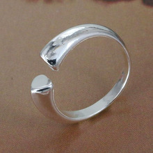 R030 Wholesale silver plated ring, silver fashion jewelry, Opened Half Heart Ring 2024 - buy cheap