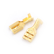 100pcs Gold Brass Female Crimp Terminal Connector 4.8mm/6.3mm Electric Wire Connectors Set For Car Speaker Hot 2024 - buy cheap