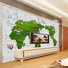 Papel de pared de beibehang personalizado, mural estéreo 3D de gran escala, mapa del mundo, TV, Fondo de pared, dormitorio, pintura decorativa, papel de pared 2024 - compra barato
